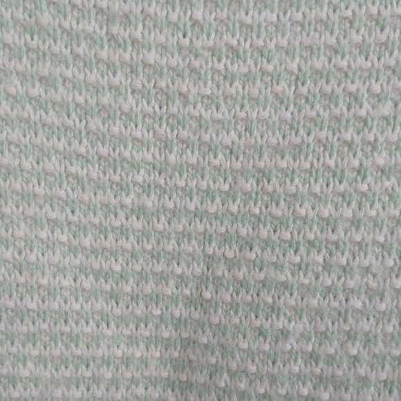 J Crew soft wool viscose blend sweater top light pale green white stripe… - Picture 9 of 13